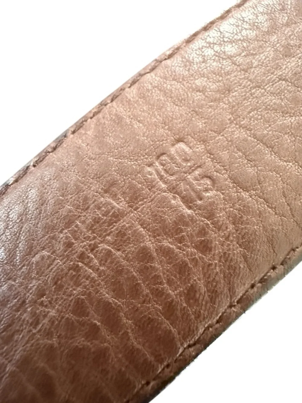 Ermenegildo Zegna Brown Pebbled Leather Belt 100/115 Made in Italy